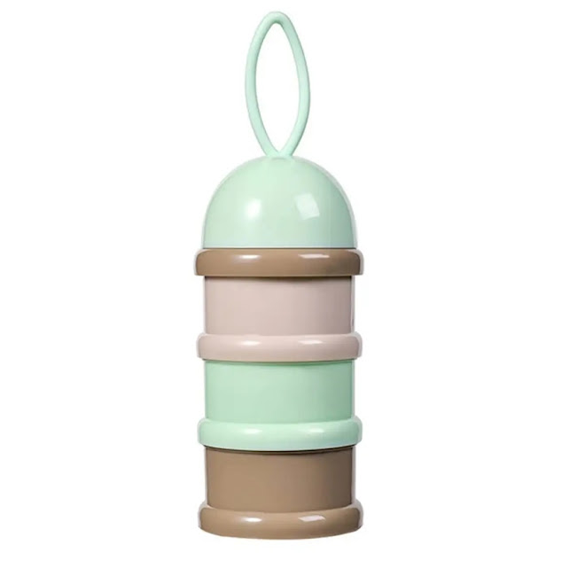 Mumlove 3 Tier Frog Portable Baby Food Storage Container Essential Flakes Container Cartoon Baby Food Dispenser Baby Supplies Storage Bowl With Lid